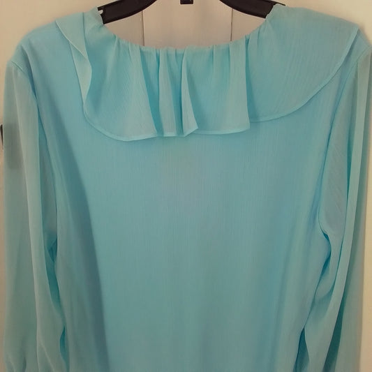 Ruby Rd Womens Aqua Blouse - Size M, Polyester