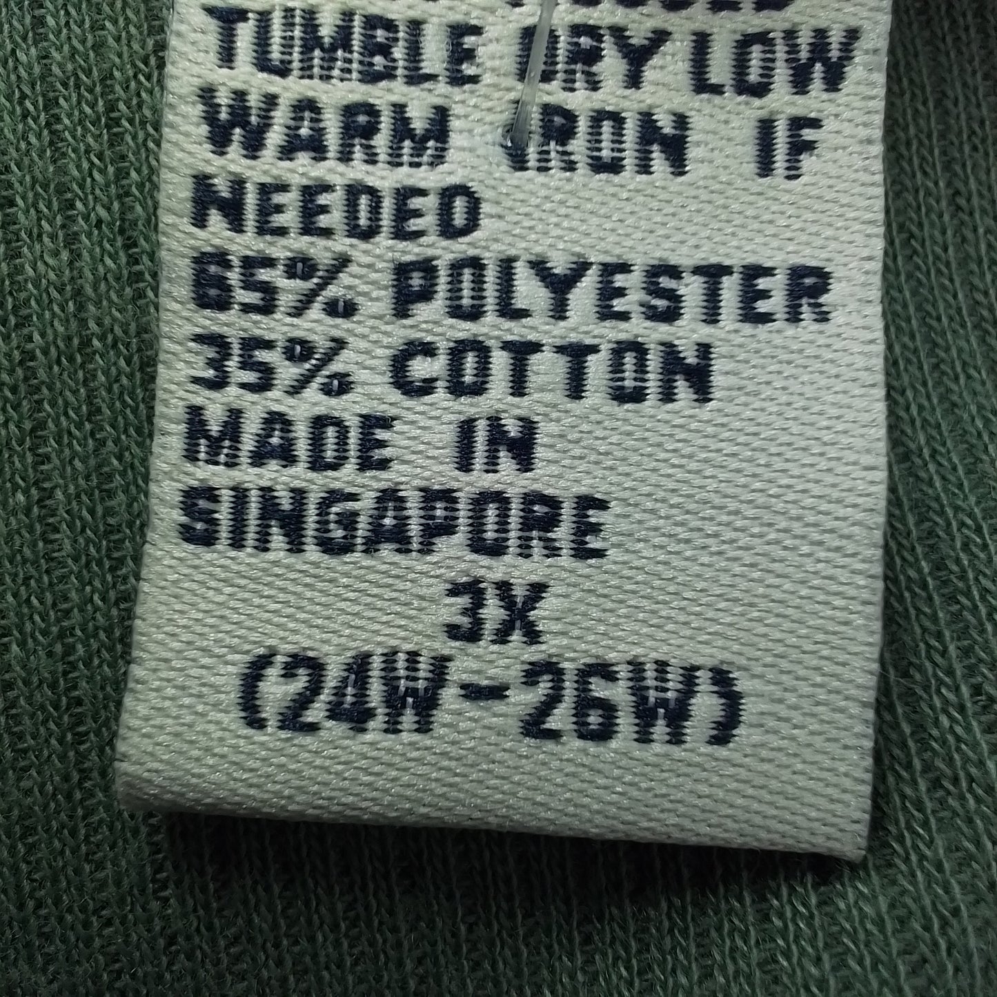 Women's Green Tank Top - Cotton/Polyester, 3x