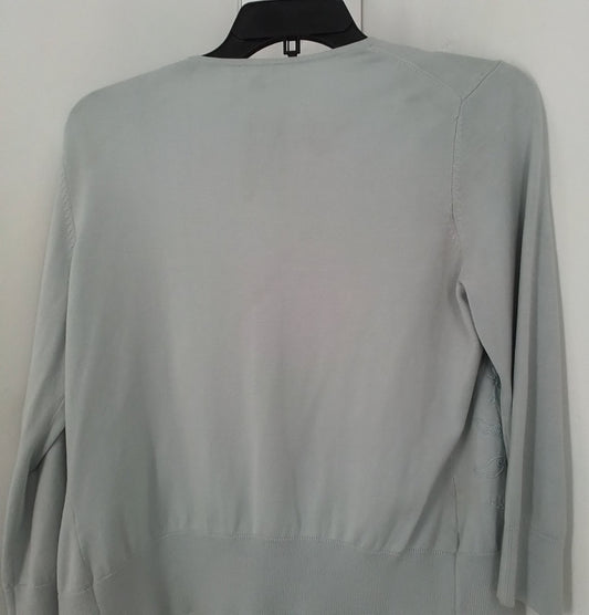 Women's Blue Silk Sweater - Size M, Gently Used