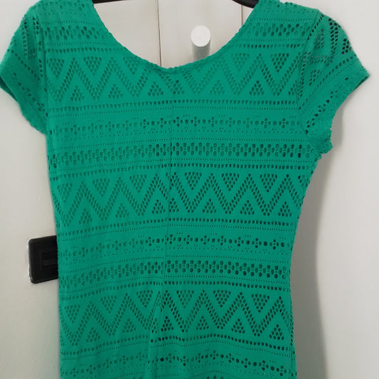 Women's Teal Dress - Size S, Polyester/Spandex