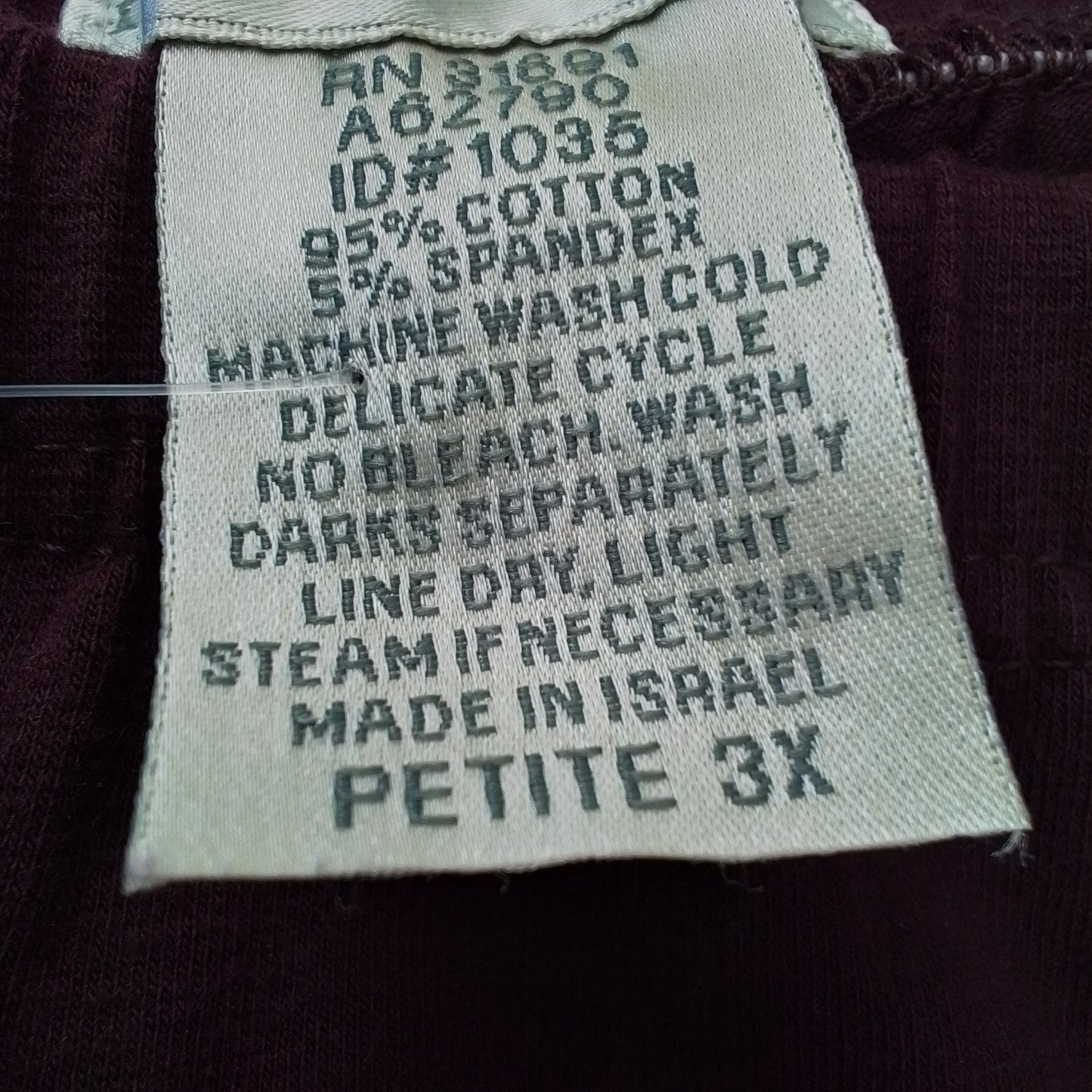 Women's Pants - Purple, Cotton (3x)