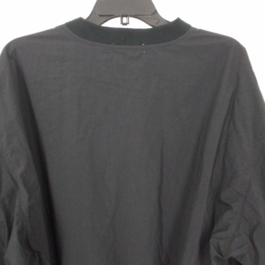 Men's Black Nylon Sweatshirt Windbreaker - One Size