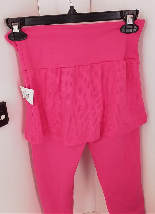Women's Pink Nylon Leggings - Size M