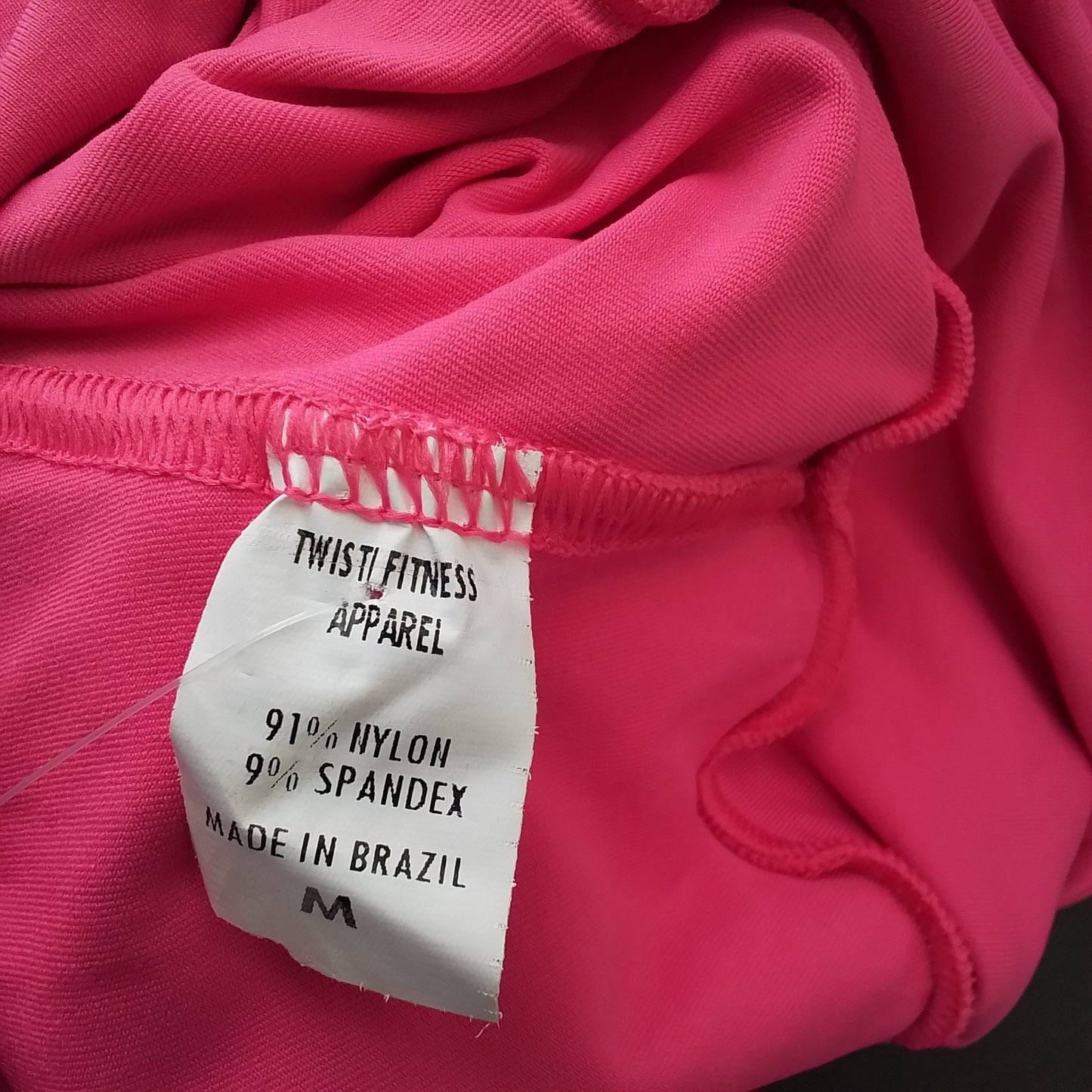 Women's Pink Nylon Leggings - Size M