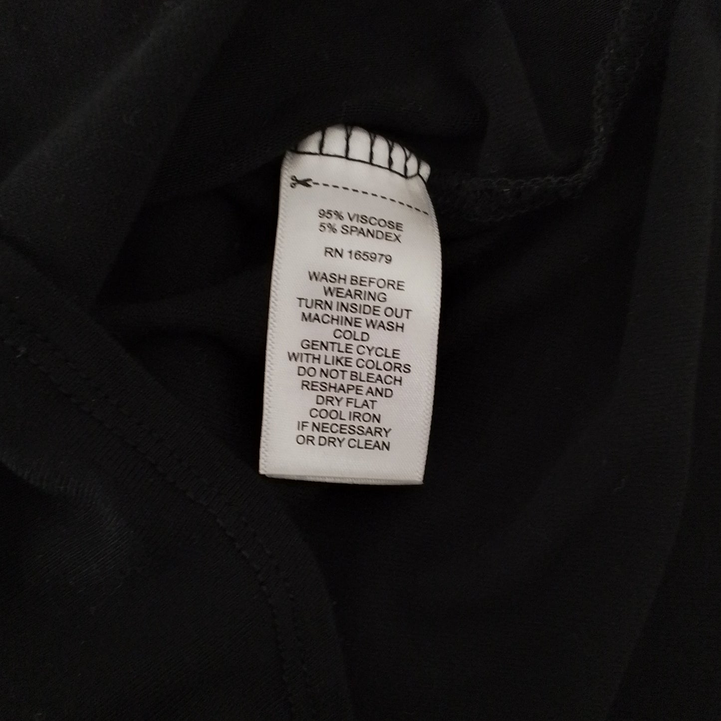 Women's Black Shirt - XL, Spandex/Viscose