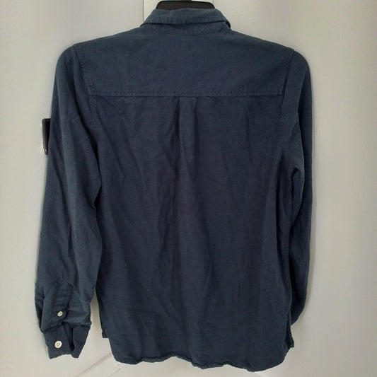 Arizona Jeans Kids Blue Button Up Shirt - Size L, Cotton