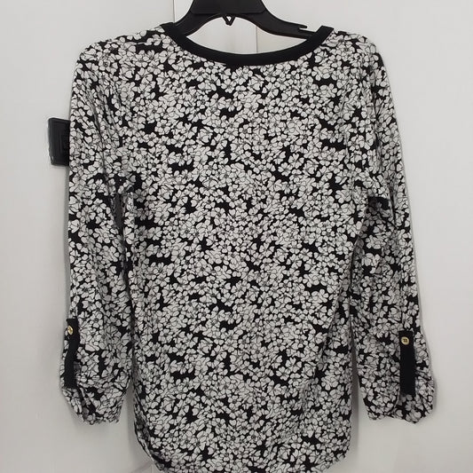 JONES NEW YORK Women's Cotton Shirt - M, White/Black