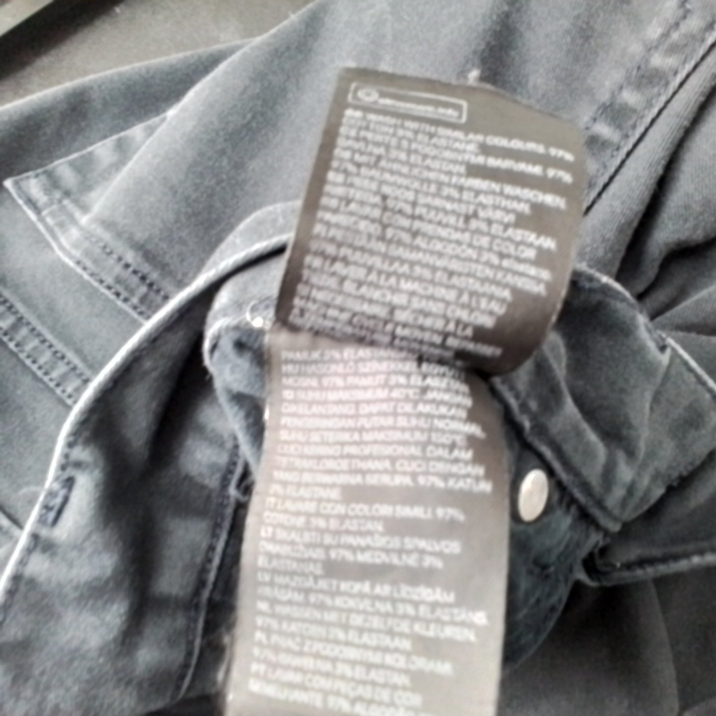 H&M Women's Black Jeans - Size L, Cotton