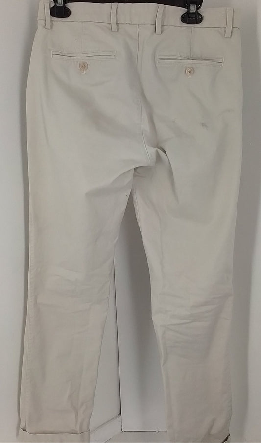 Gap Inc. Men's White Cotton Pants, Size 30-30