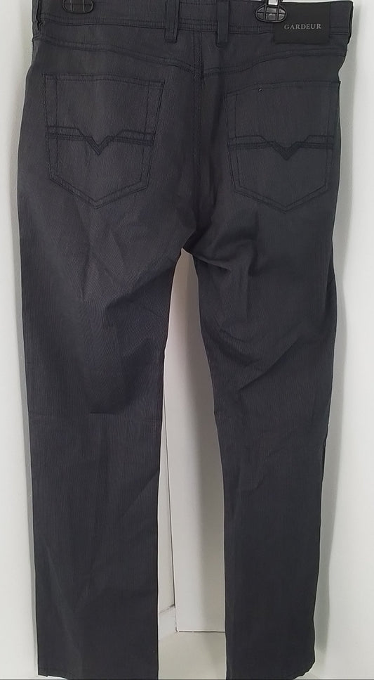 Men's Atelier Gardeur Gray Cotton Pants, Size 34-30