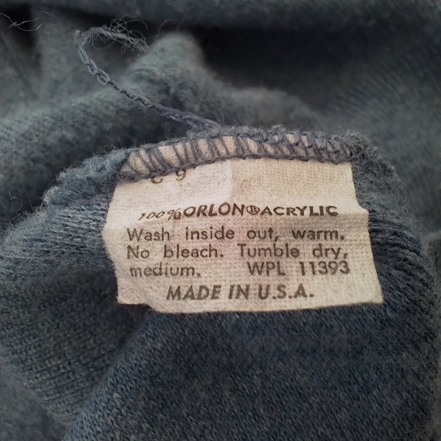 Men's Blue Acrylic Vest Sweater - Size L