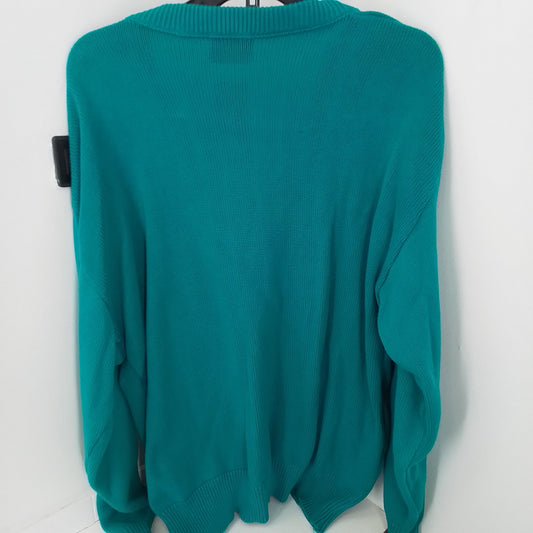 Men's Teal Cotton Sweater - Size L