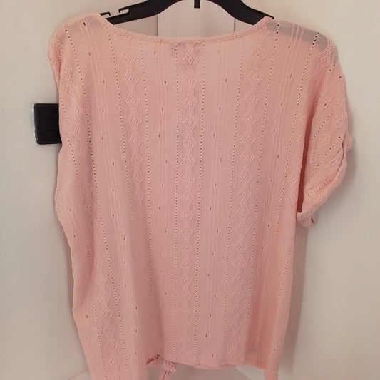 Women's Pink Polyester Shirt - Size M