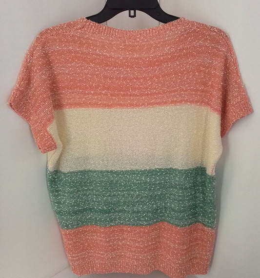 Women's Sweater S - Orange/cream/Green - Polyester/Acrylic