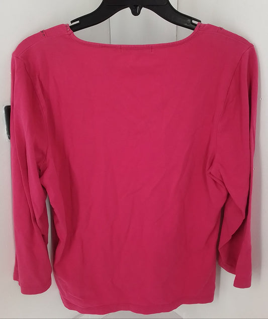 Liz Claiborne Women's Pink Cotton Jersey - Size L