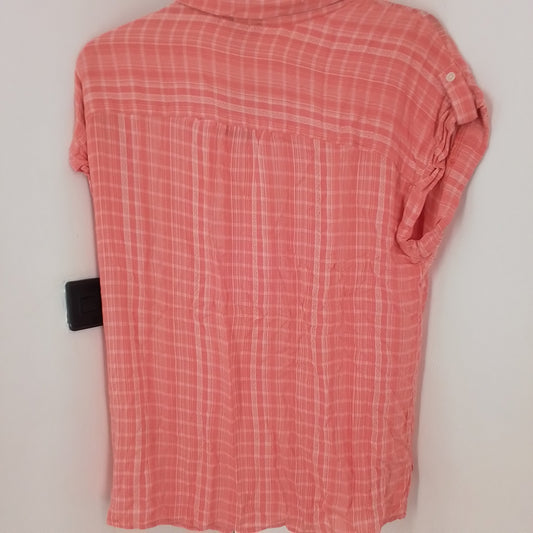 Women's Orange Rayon Blouse - Size L