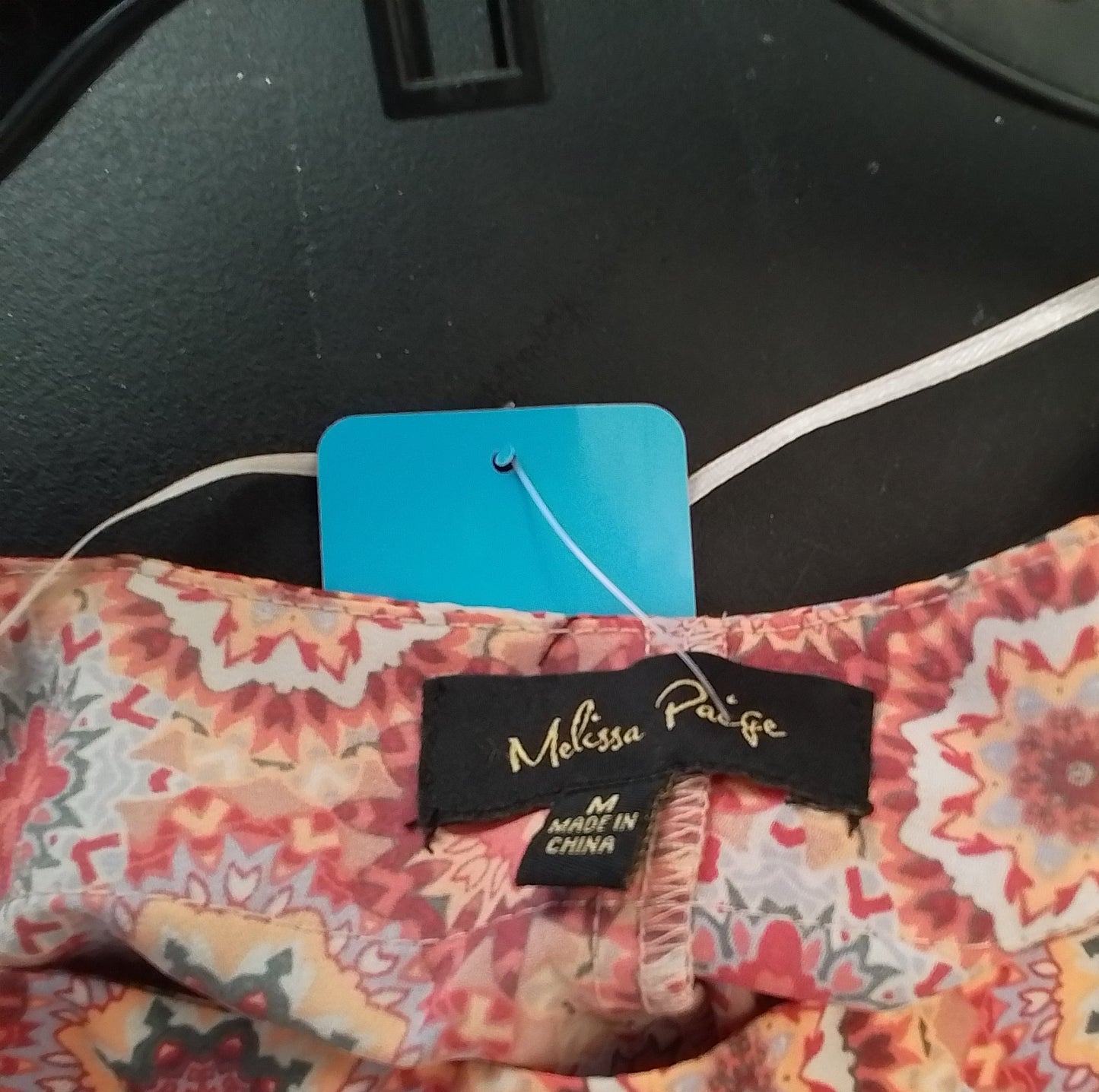 Women's Polyester Blouse - Size M - Pink, Black, Brown