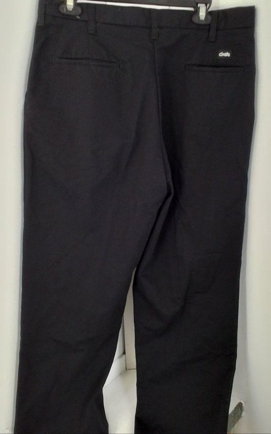 Men's Black Pants, Size 34, Polyester/Cotton