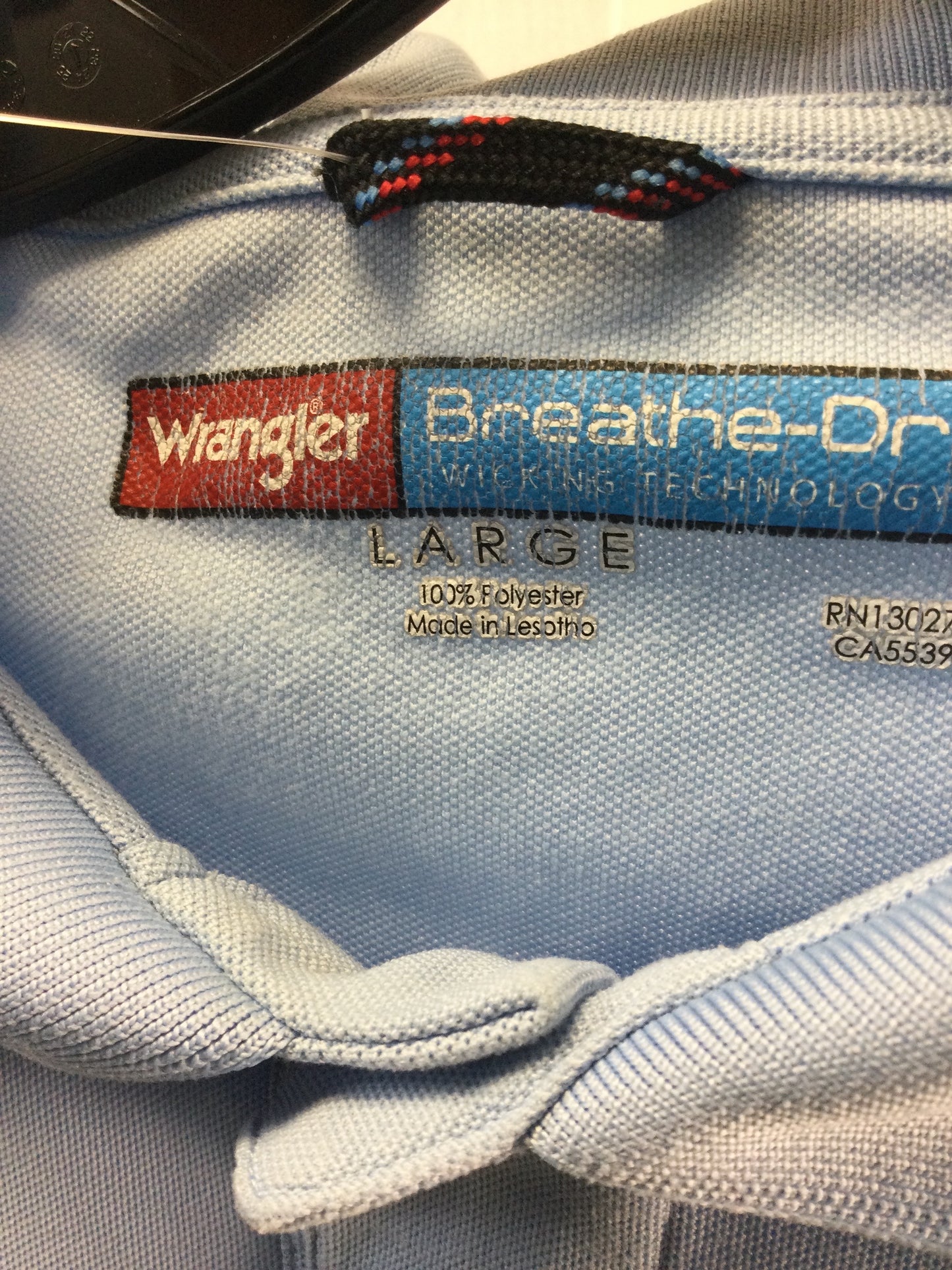 Men's Wrangler blue polo shirt
