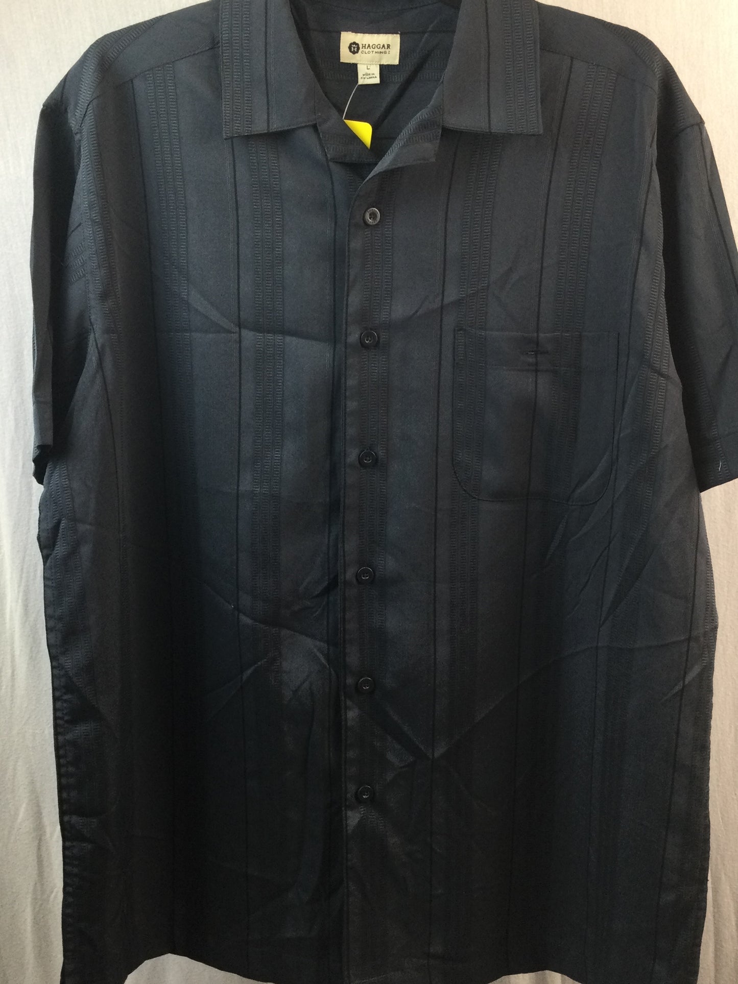 Mens Haggar Clothing Short Sleeve Button Down Shirt
