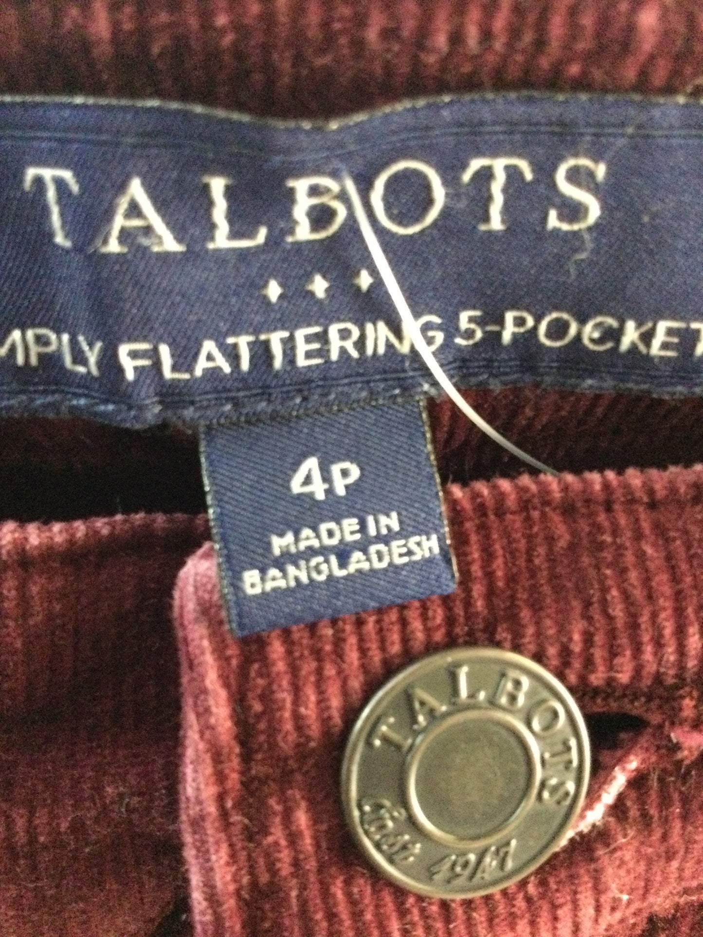 talbots simply flattering 5-pocket pants