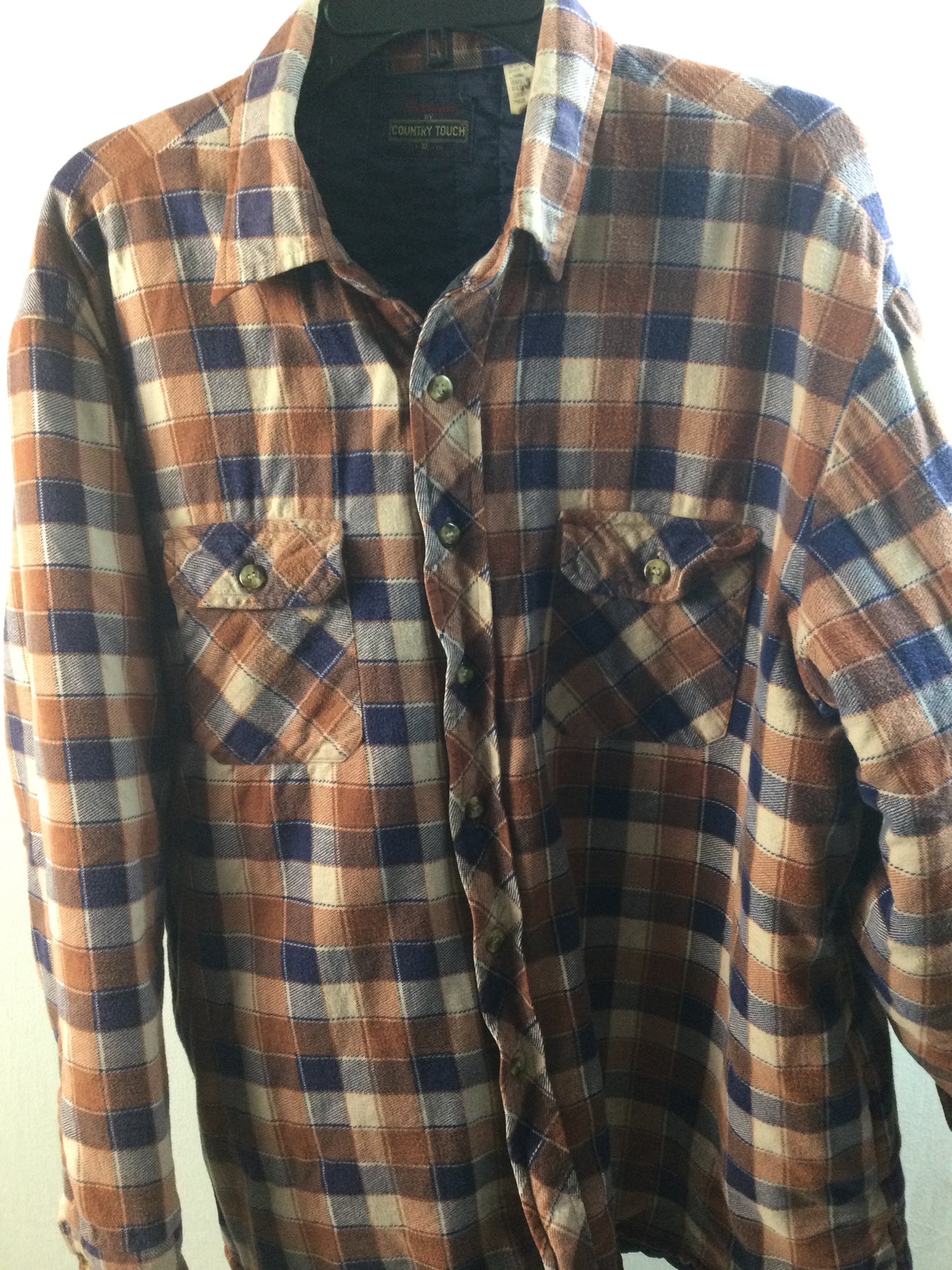 country touch men's flannel shirt