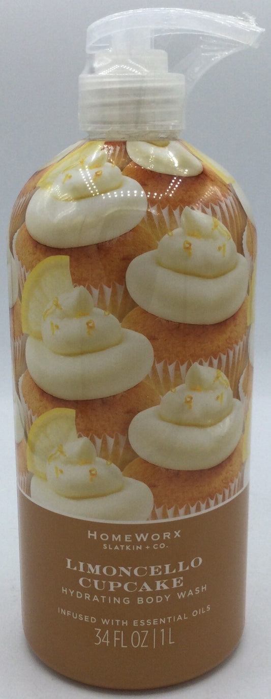HOMEWORX BY SLATKIN & CO LIMONCELLO CUPCAKE HYDRATING BODY WASH - 34 FL OZ (1L)