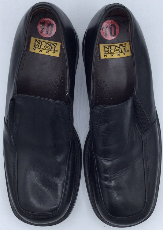 Nunn Bush NXXT Leather Loafers Slip On Dress Shoes Black Men's 10M Square Toe