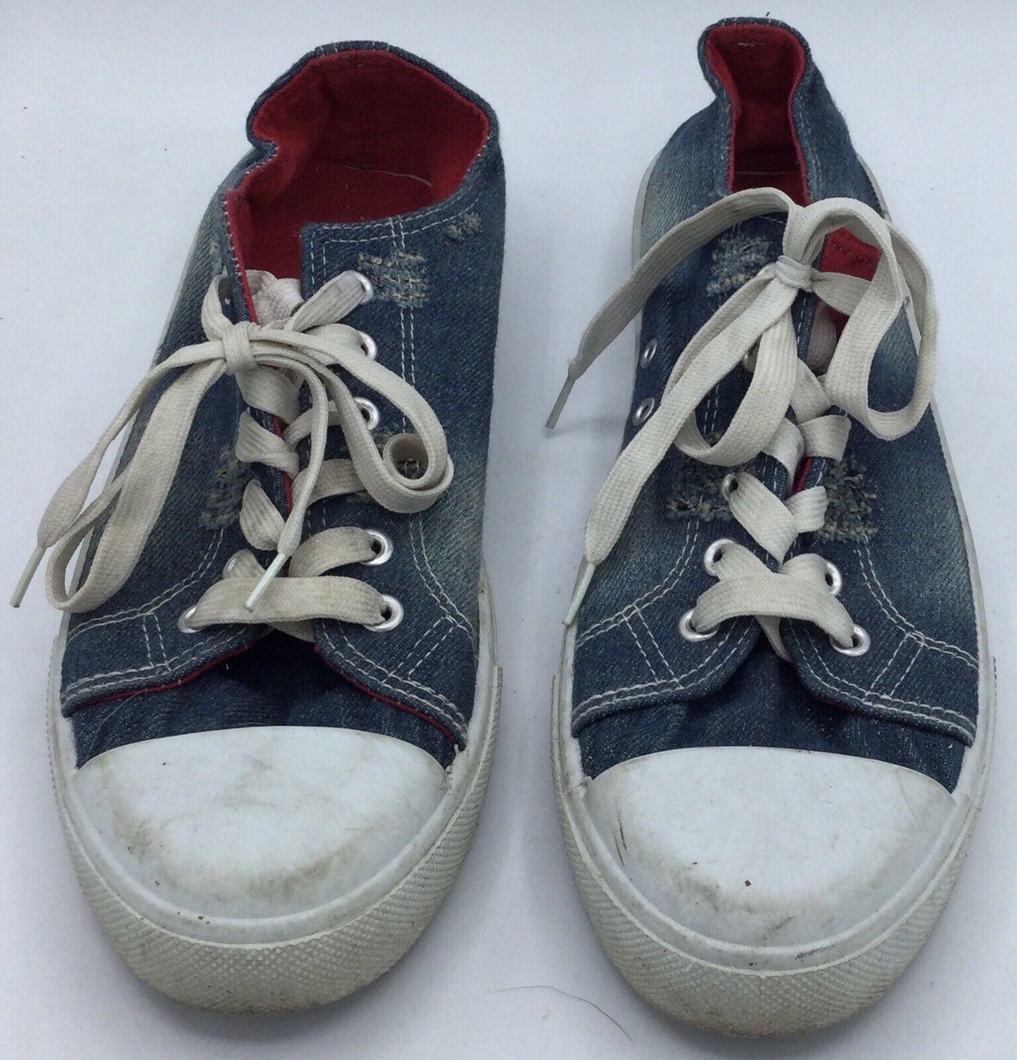 Bobbie Brooks Women's Size 10 Distressed Denim Sneakers