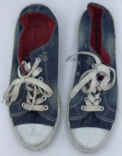 Bobbie Brooks Women's Size 10 Distressed Denim Sneakers