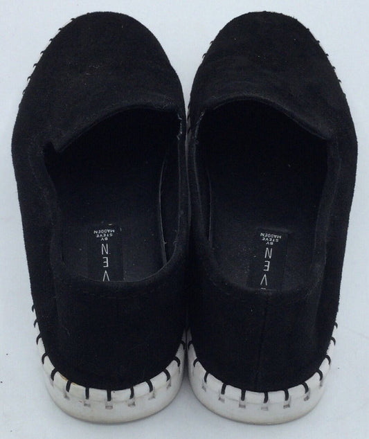 Women's Steven by Steve Madden Salazar Suede "Fabric" Black Slip On Sneakers 8M