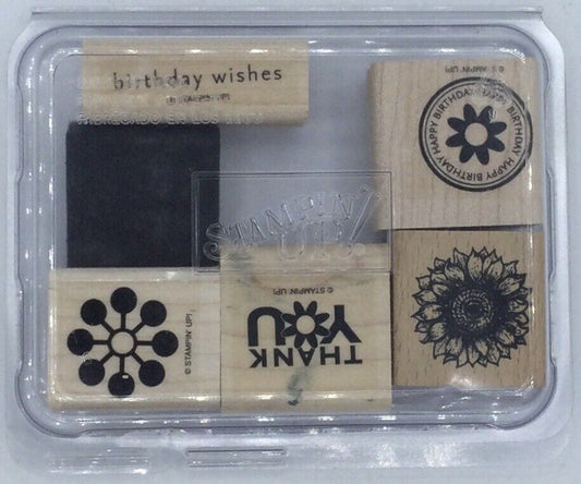 Lot of 6 Pieces Rubber Stamps Mostly Stampin’ Up! Mostly Wood Mostly New Unused