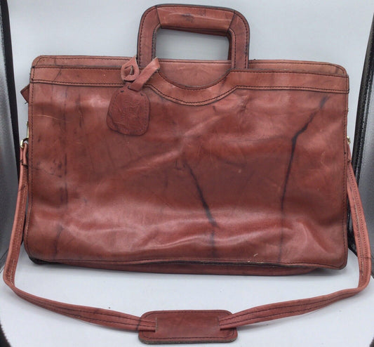Red Western Boot Leather Maximillian Shoulder Bag (Probably Vintage)