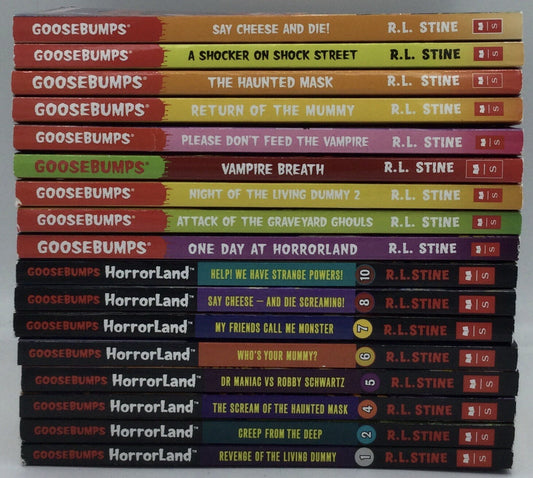 Lot of 17 Goosebumps Books Paperback R.L. Stine - British Printings