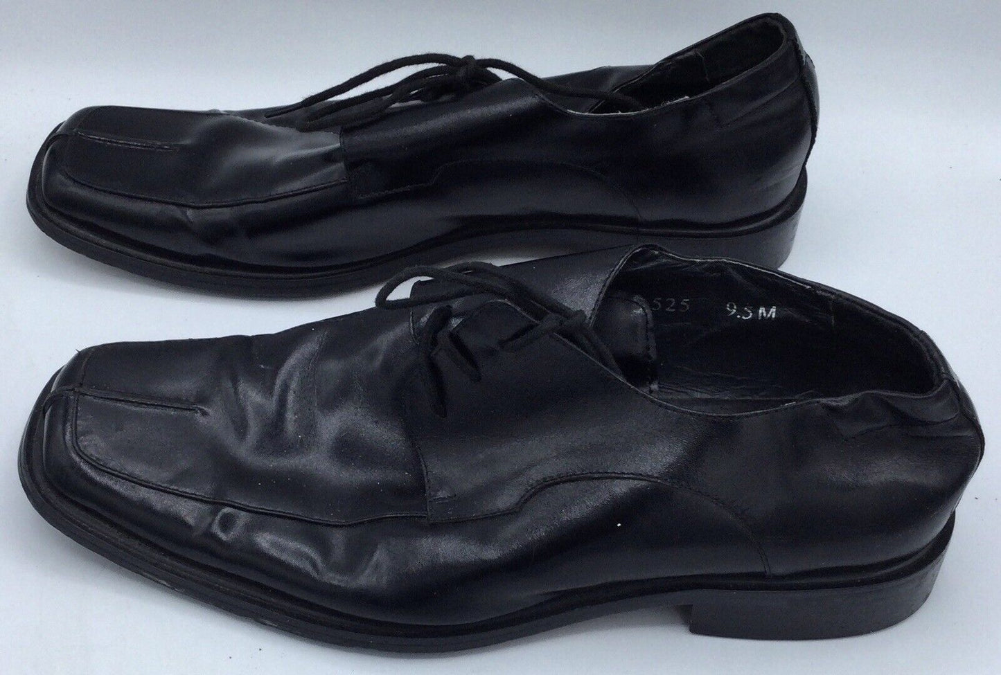 Giorgio V Men's Black Derby Shoes 051525 Size 9.5M US