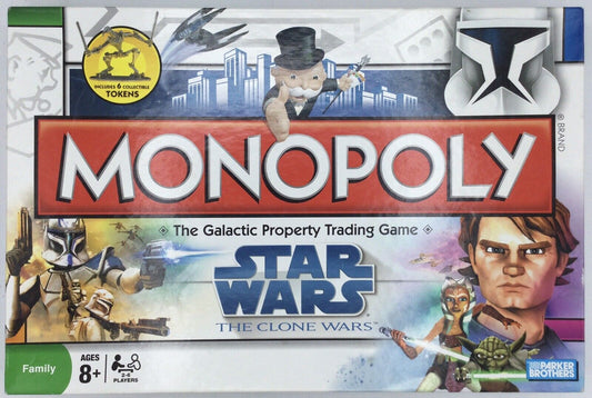 Star Wars: The Clone Wars Monopoly Board Game 2008 Complete - Open Box