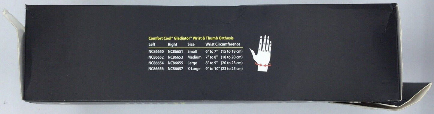 North Coast Medical Comfort Cool Gladiator Wrist and Thumb Orthosis Left, Medium