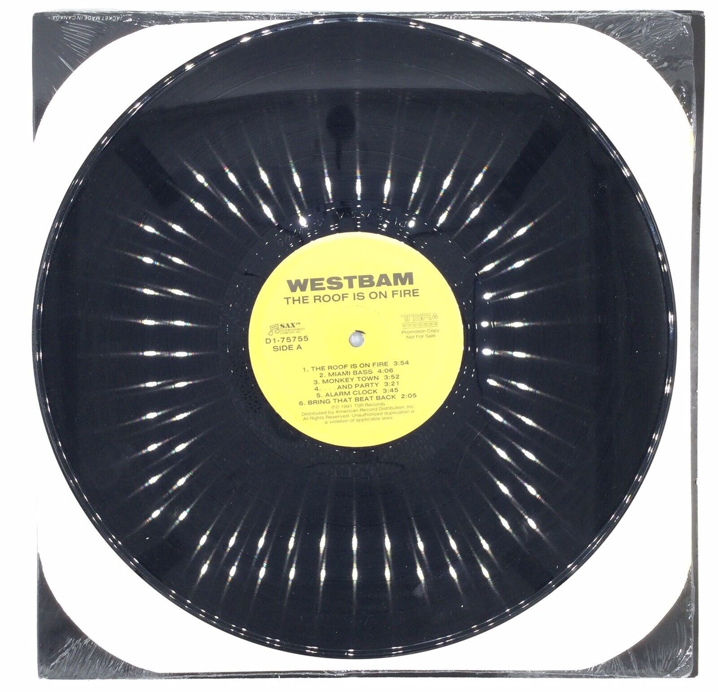 Westbam The Roof Is On Fire Promotional Record - 12" - 12-Track Album