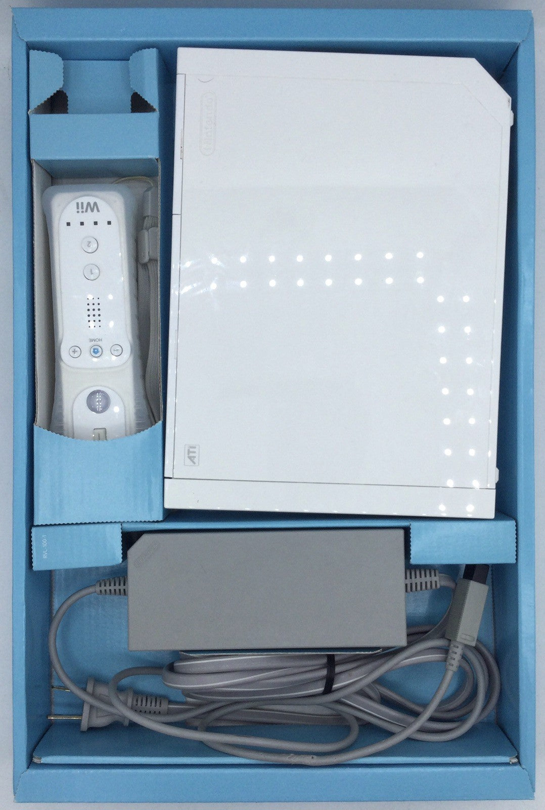 Nintendo Wii Console - Used - In Original Box - Includes Grip - Base Missing