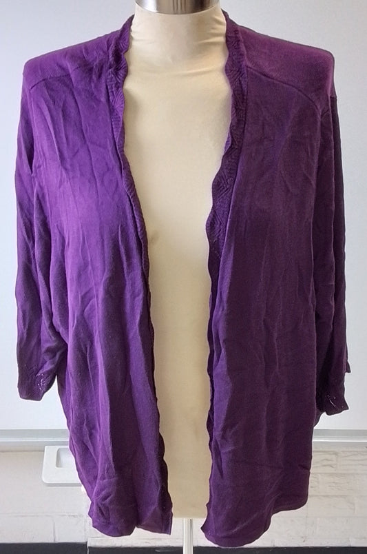 Catherines Women's Purple Cardigan