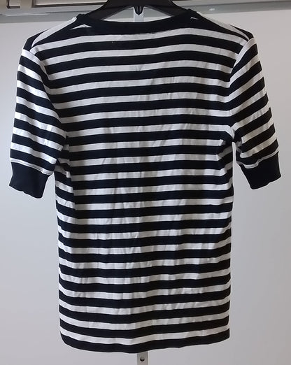 Jones New York Women's Monochrome Striped T-Shirt