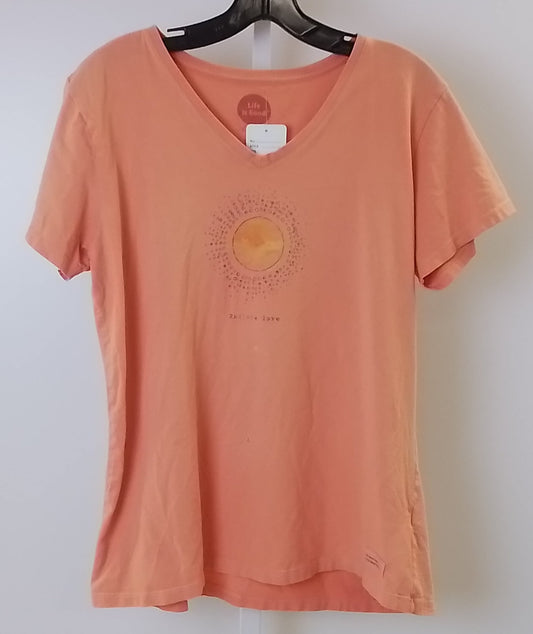 Life is Good Women's Orange T-shirt