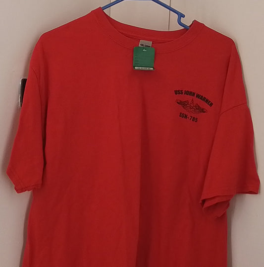 Gildan Men's Red USS John Warner T-Shirt