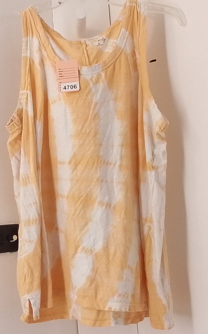 Wonderly Women's Orange and White Tie-Dye Top