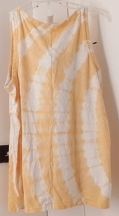 Wonderly Women's Orange and White Tie-Dye Top