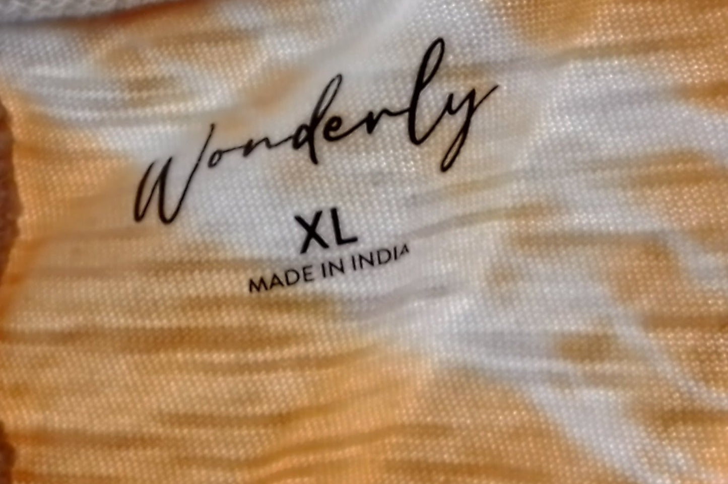 Wonderly Women's Orange and White Tie-Dye Top