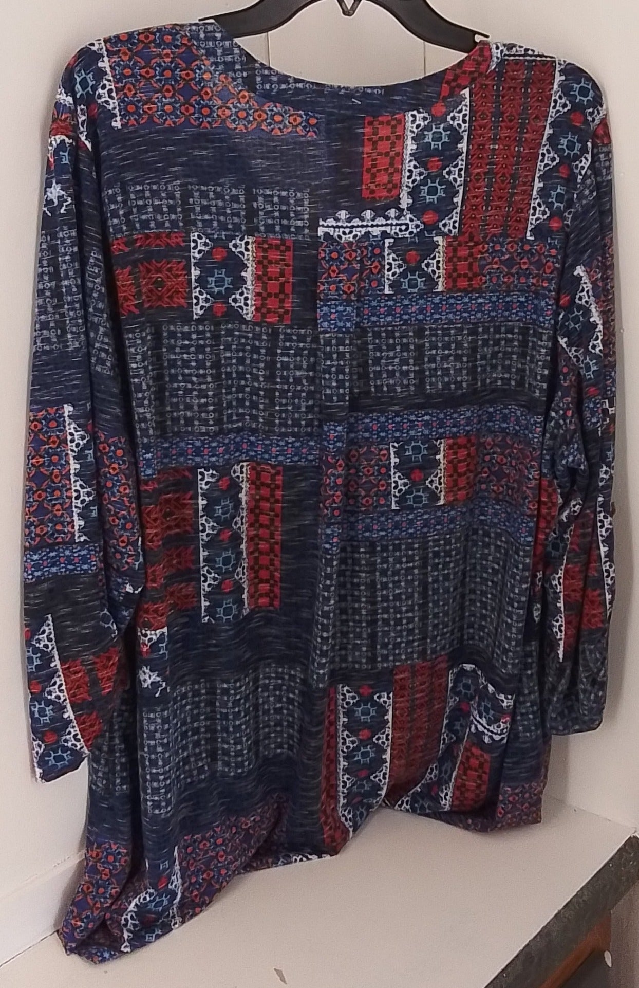 Kim Rogers Women's Blue and Red Blouse