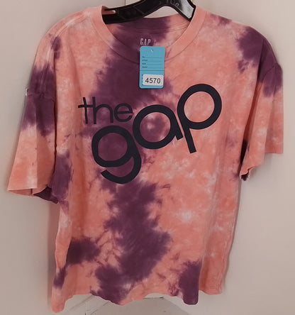 The Gap Women's Purple and Pink Tie-Dye T-shirt