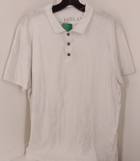 Helix Men's White Polo Shirt