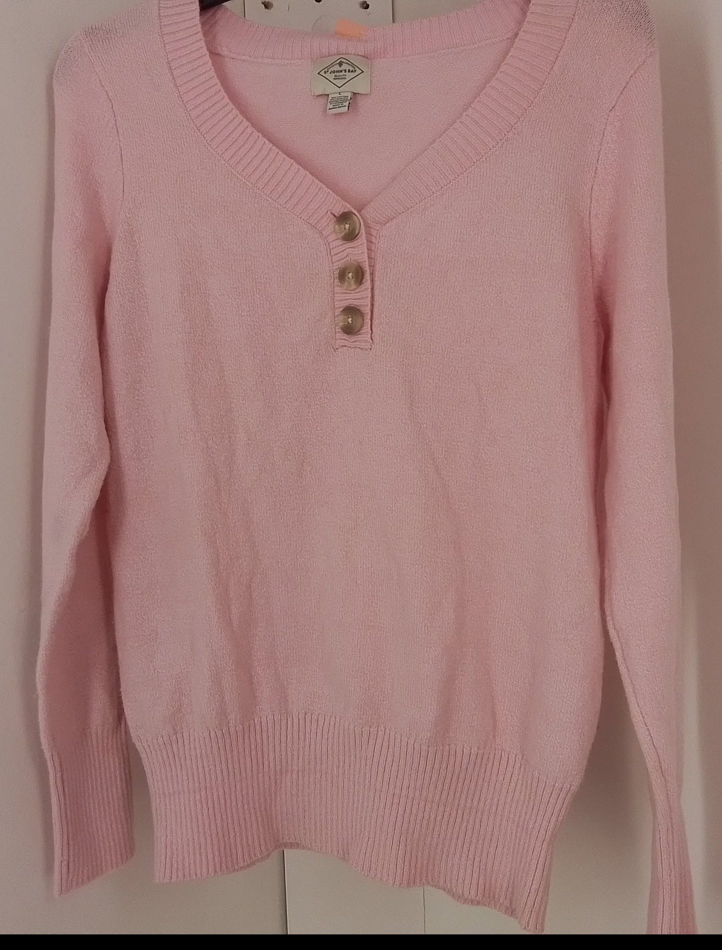 St John's Bay Women's Pink Sweater